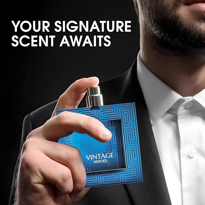 Verse Adonis&Vintage Hero Combo Men Cologne 3.4 Fl. Oz Men's Perfume Refreshing Combination of Woody Floral & Fruity Scents Eau De Parfum for Men Lasts All Day Best Gift for Any Occasion