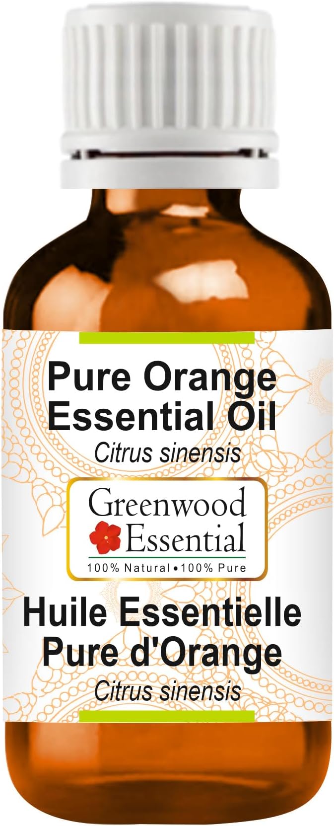 Greenwood Essential Pure Orange Essential Oil (Citrus sinensis) Steam Distilled 100ml (3.38 oz)