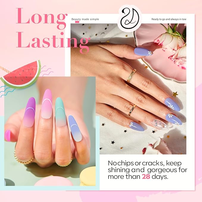 AZUREBEAUTY 30Pcs Dip Powder Nail Kit Starter, Pink Pastel Blue Green Glitter 8 Colors Summer Macarons Dipping Powder Liquid Set with Base/ Matte Top Coat/ Activator/Nail Sticks Easter Gift