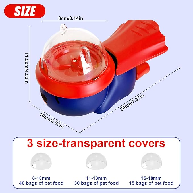 Pet Food Dispenser Toy Slow Feeder Puzzle Toy for Dogs & Cats, Interactive Treat Ball for Boredom, Anxiety Relief and Mental Stimulation (Blue)