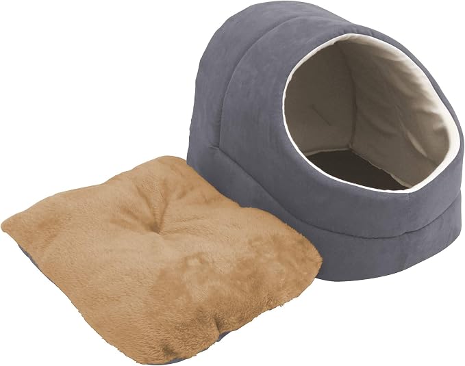 Self Warming Burrow Cat Bed, Washable Pet Hideway House | Keep Warming, Machine Washable, Easy to Clean, Soft & Comfortable, Pet Beds fo Cats & Dogs, Cozy Privacy Nook