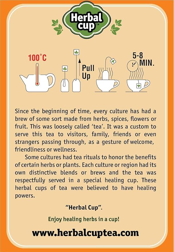 Herbal Cup Ayurveda Turmeric Tea, Organic Cinnamon Moringa, No Caffeine Herbal Supplement (16 Count, Pack of 1)