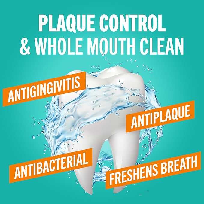 TheraBreath Plaque Control Pre-Brush Oral Rinse, Refreshing Mint Flavor, Antigingivitis and Antiplaque Rinse, Dentist Formulated, Alcohol Free, 16 Fl Oz (Pack of 2)