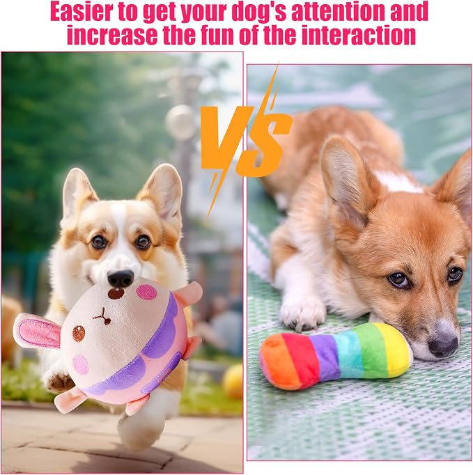Interactive Plush Dog Toy - Bouncing Rolling Ball With Remote Control and Music, Self-Moving Pet Toy for Small/Medium/Large Bored Dogs (Rabbit)