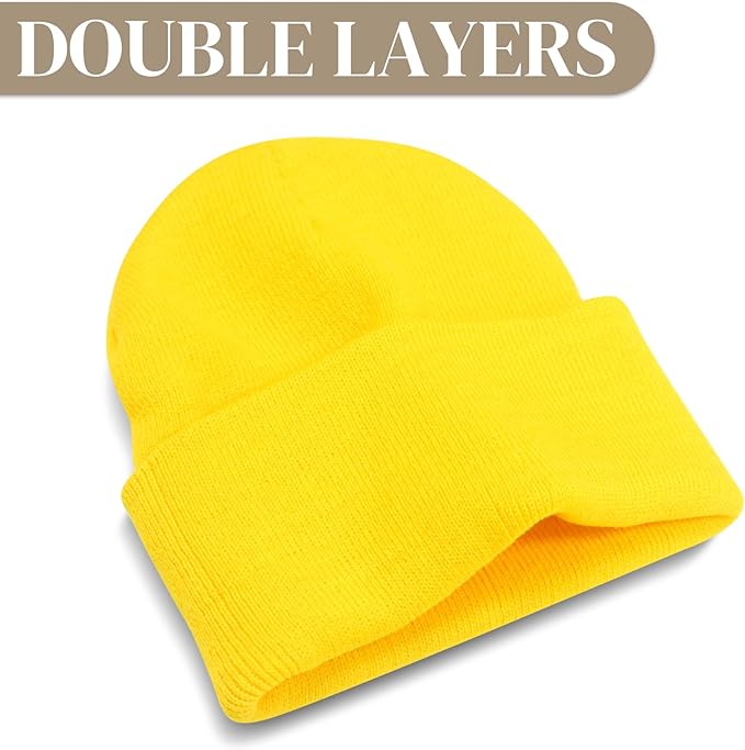 PFFY Unisex Beanie Hats for Men Women Knit Winter Beanies