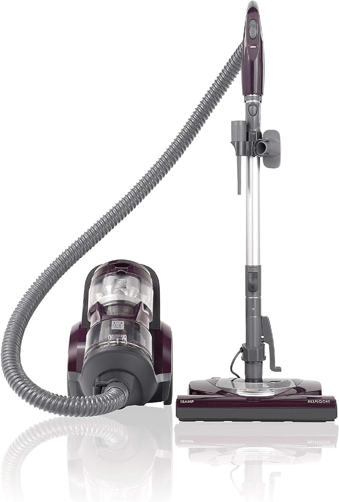 Kenmore 22614 Pet Friendly Lightweight Bagless Compact Canister Vacuum with Pet Powermate, HEPA, Extended Telescoping Wand, Retractable Cord and 2 Cleaning Tools-Purple | Pet Powermate, HEPA, Extended Telescoping Wand, Retractable Cord, 2 Cleaning Tools
