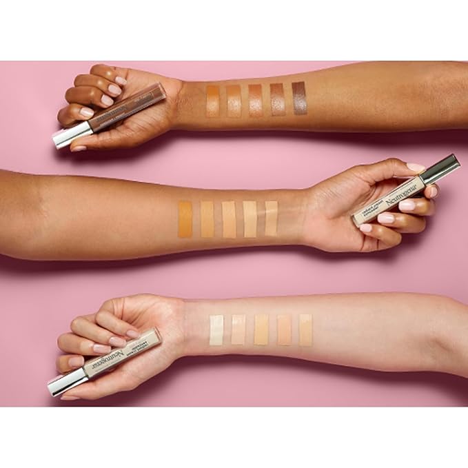 Neutrogena Healthy Skin Radiant Brightening Cream Concealer with Peptides & Vitamin E Antioxidant,Lightweight Perfecting Concealer Cream,Non-Comedogenic,Sugar Light 03 with warm undertones,0.24 oz