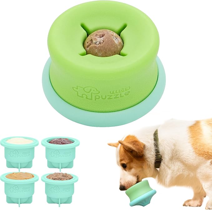 Puzzle Feeder Dog Puzzle Toys, Interactive Enrichment Dog Toys for Mental Stimulation, Slow Feeding, Treat Dispensing, and Freezable Fun to Keep Them Busy,Blue