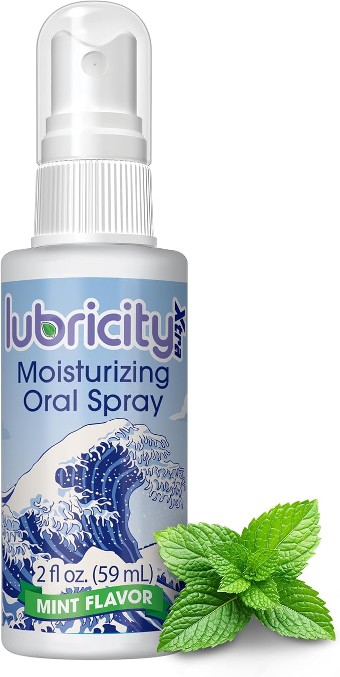 Lubricity Xtra Dry Mouth Spray - Advanced Formula - Hyaluronic Acid and Xylitol, Saliva Substitute Moisturizing Oral Spray, The Most Satisfactory Solution in Dry Mouth Products (2 Fl. Oz., Mint)