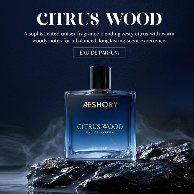 Aeshory Luxury Unisex Perfume for Women and Men, 3.4 FL OZ Long Lasting Eau De Parfum, Fruity Chypre Fragrance, Aromatic Citrus Wood Notes for Date & Gift, Fresh Scent Perfume Spray