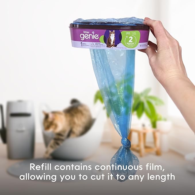 Litter Genie Standard Square Refill Bags, 4-Pack, 56 ft of Continuous Film