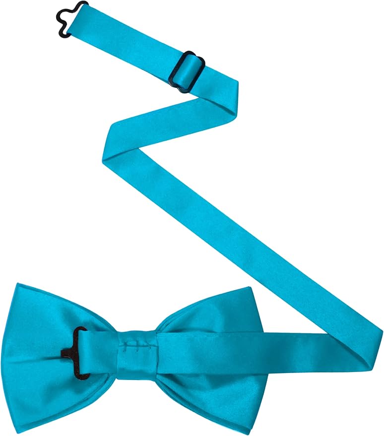 JEMYGINS Solid Color Pre-tied Bow Tie Adjustable Bowtie for Men