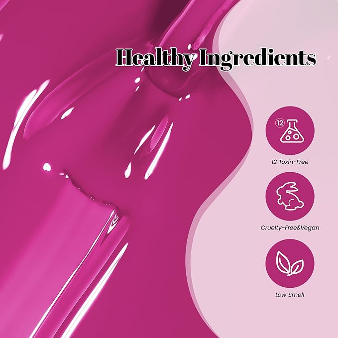 YTD Likomey Gel Nail Polish,15ml Fuchsia/Dragon Fruit Pink UV Nails Gel,Fall Winter Salon Home DIY Nail Art Manicure Pedicure Color Varnish,CS476