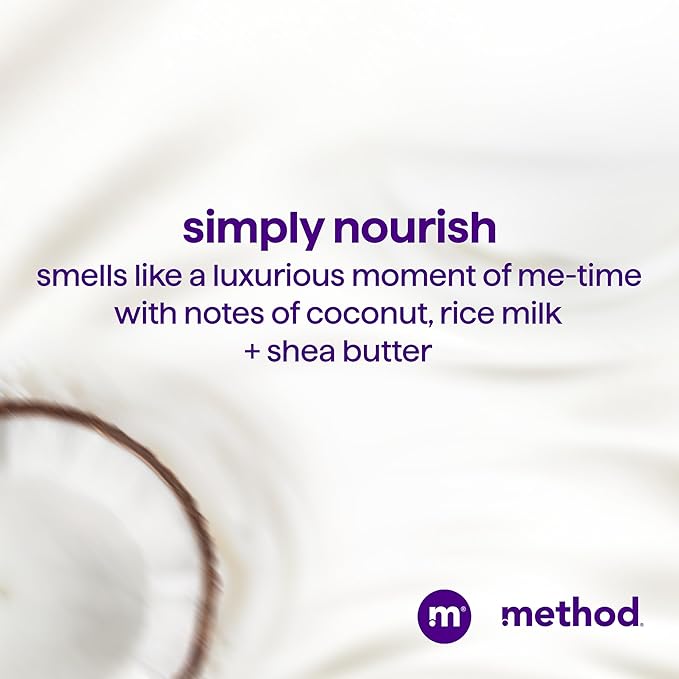 Method Moisturizing Conditioner, Simply Nourish with Shea Butter, Coconut, and Rice Milk Scent Notes, Paraben and Sulfate Free, 13.5 oz (Pack of 1)