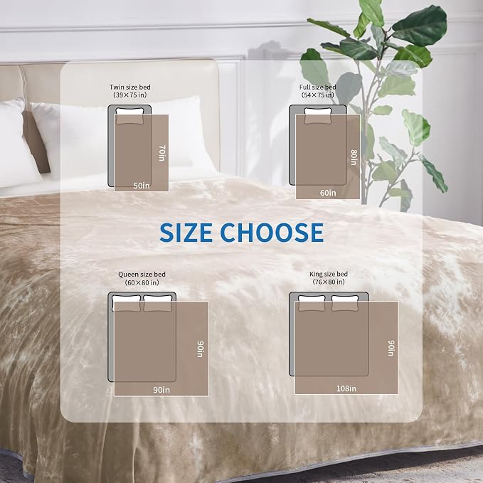 Guohaoi Cooling Throw Blanket for Hot Sleepers, Full Size 60''×90'' | Lightweight Breathable Summer Bed Blanket for Night, Arc-Chill Q-Max >0.5 Cool Fiber, Lightweight Tie Dye Blanket Beige