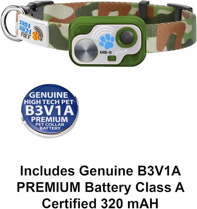 Genuine MS-5® Designer Series Automatic Pet Door Collar Tested & Certified by High Tech Pet for Dogs and Cats - Complies with Power Pet Door Performance Warranty, Waterproof (CAMO, Dog)