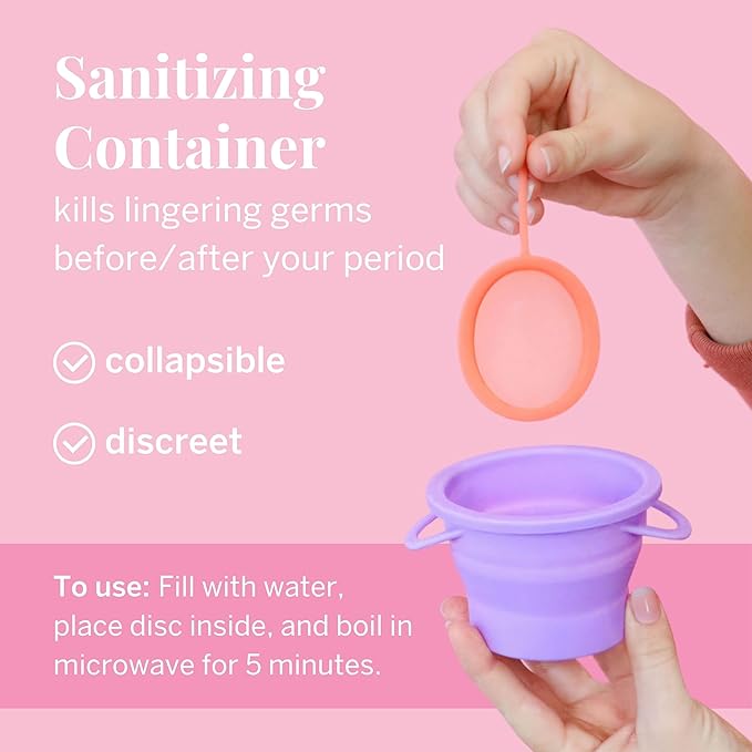 Pixie Menstrual Disc Kit for Feminine Care - Pixie Discs are Designed to Remove Like Tampons - 100% Medical-Grade Silicone - Best Period Disc Starter Kit - Proven to Become A Successful Disc User