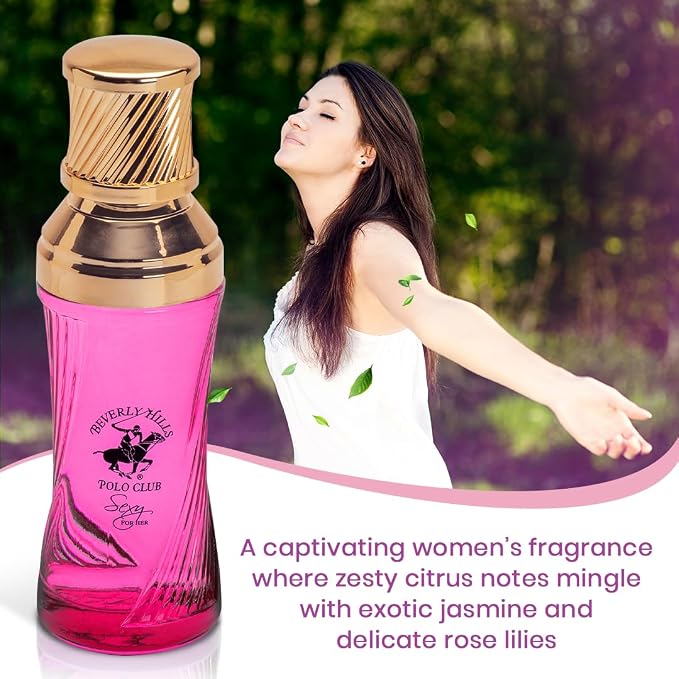 Beverly Hills Polo Club SEXY FOR HER - Perfume for Women with Notes of Citrus, Jasmine and Rose - Fresh & Floral Fragrance Scent - Eau De Parfum Spray 3.40fl.oz / 100ml (Packaging May Vary)