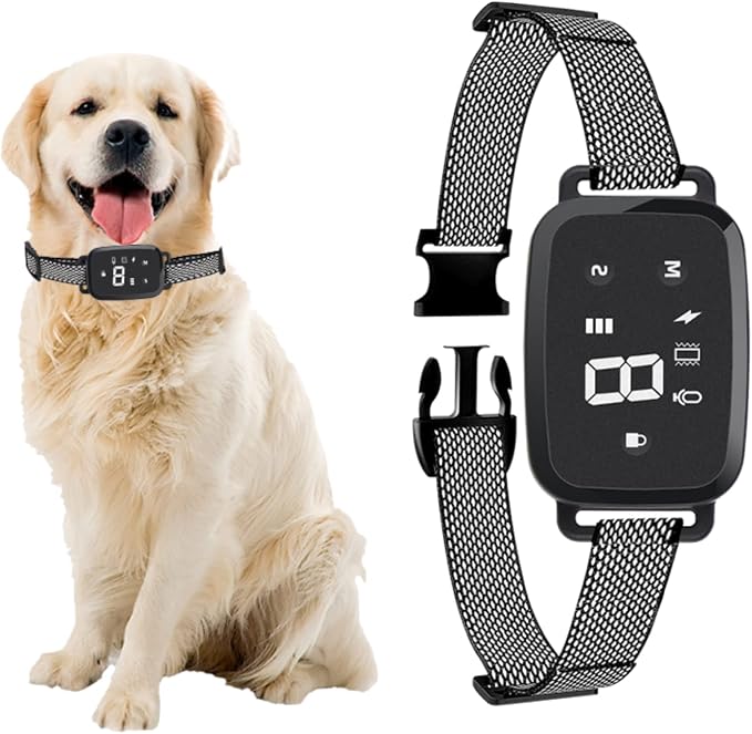Dog Bark Collar,Rechargeable Smart Barking Collar, Anti Barking Training Collar with Sensitivity Beep Vibration Shock, Bark Shock Collar for Large Medium Small Dogs