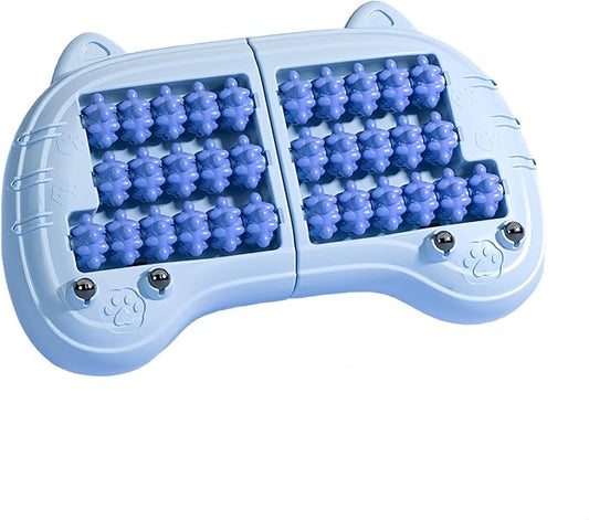 Foot Roller Massager for Plantar Fasciitis Relief, Large Size, Eases Foot Pain & Cold Feet, Enhances Circulation, Portable, Split into Two, Full-Body Washable (Blue)
