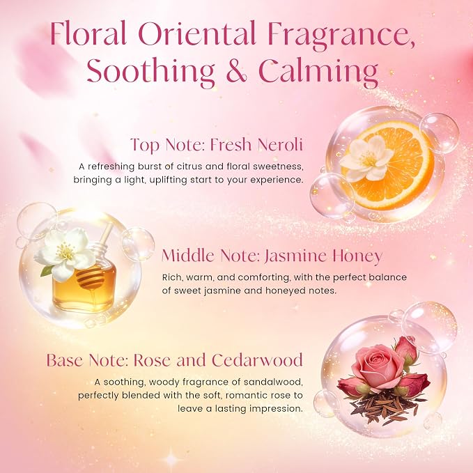 Body Oil for Massage, Lightweight Non Greasy Massage Oil for Relaxation & After Shower, Smooth Glide 6.76 Fl Oz (Floral)