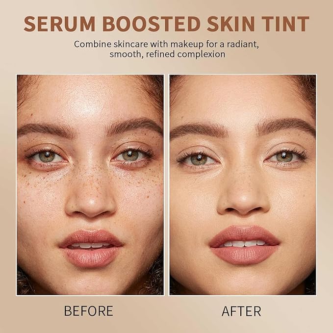 Beauty Balm Serum Boosted Skin Tint, Lightweight Solid Tinted Hydrating Serum Foundation Contour Stick for Women, Sheer to Medium Coverage, Radiant & Dewy Finish for Face Makeup (#03 06)