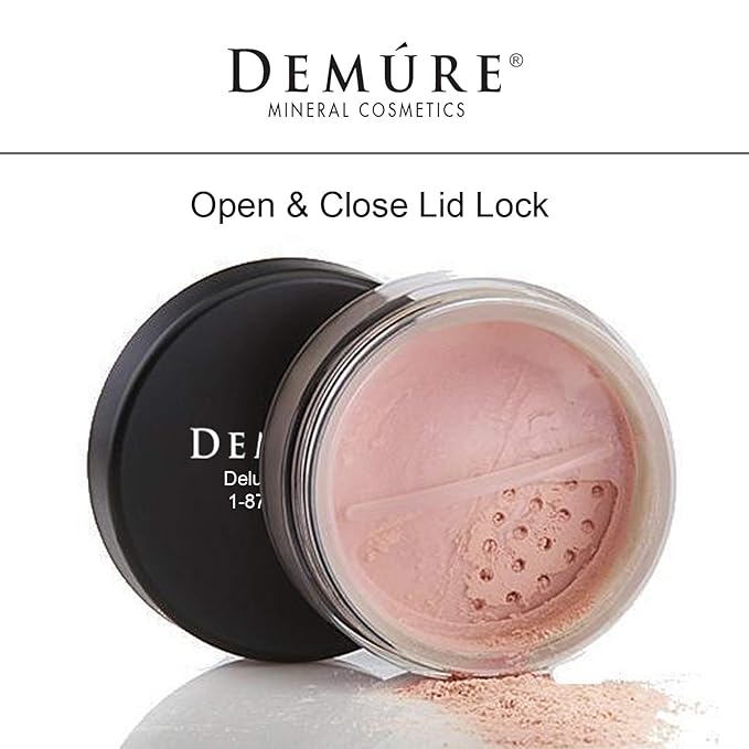 Demure Mineral Blush Makeup (Hint of Pink) Loose Powder | Professional Grade, Cruelty Free Make-up