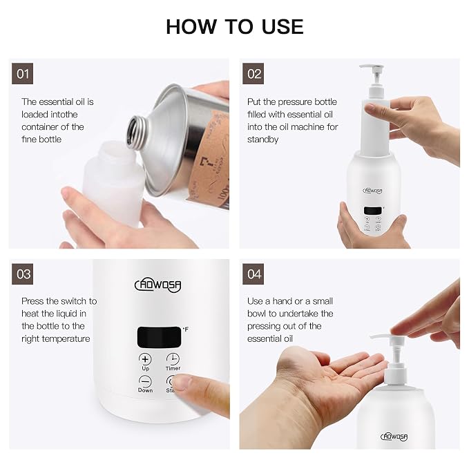 Massage Oil Warmer Bottle Professional Electric Lotion Digital Heater for SPA, Automatic Oil Warmer Heated Oil Lotion Cream for Salon, Barber Shops, Home, with Two Oil Bottle Dispenser (White)