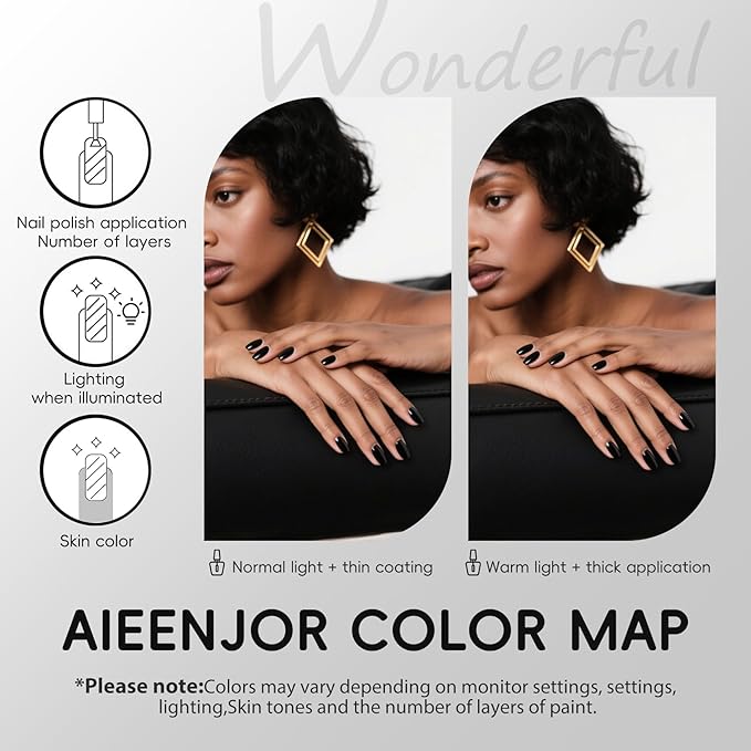 Black Nail Polish, Quick Dry Nail Polish, Streak Free, Long Last Fingernail Polish for Autumn Wedding Nails, Cozy Fall Manicure, Back to School Nail Looks, Salon Quality at Home, 0.35 fl oz