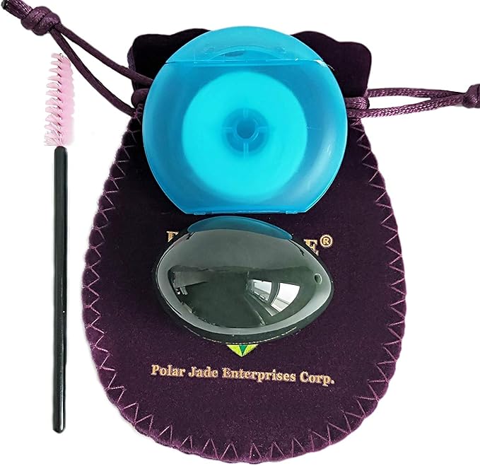 Polar Jade Nephrite Jade Egg, Medium, Drilled with Unwaxed String, Cleaning Brush and Instructions for All Levels of Users in Kegel Exercises to Gain Better Bladder Control to Prevent Incontinence