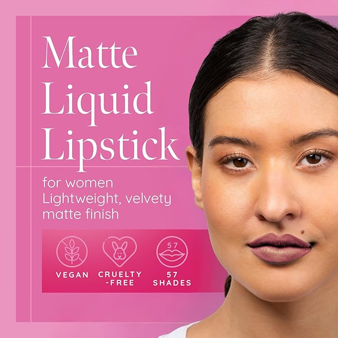 Aromi Matte Liquid Lipstick | Long Wear, Sepia Rosewood Lip Color, Warm Taupe, Vegan + Cruelty-free, Handmade (Woodsy Rose)