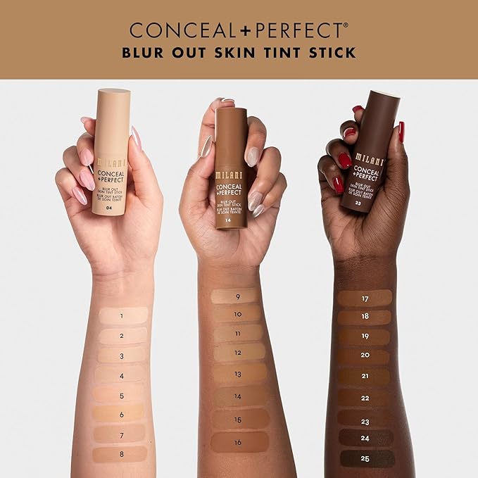 Milani Conceal + Perfect - Skin Tint Stick, Blur Out Tinted Moisturizer Makeup, Shade 04