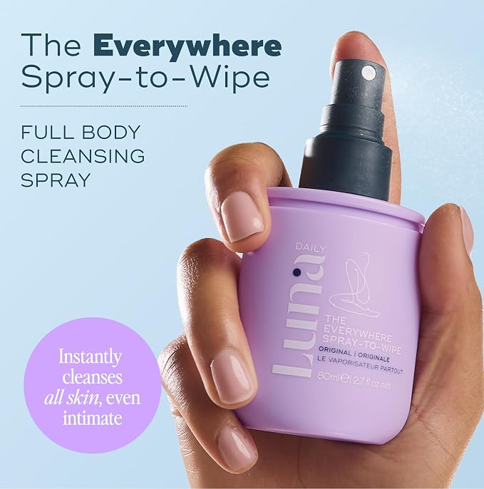 Luna Daily The Everywhere Spray-To-Wipe - Fresh Jasmine + Ylang Ylang | 80ml