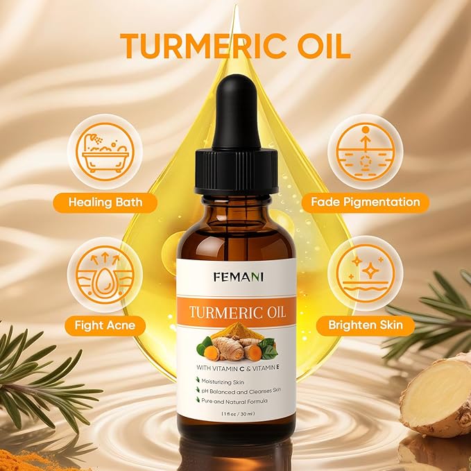 Turmeric Face Wash Set, Turmeric Facial Cleanser& Soap Bar & Oil for Face & Body Suit to All Skin Type, Protect Sensitive Skin Remove Spots Tone-evening