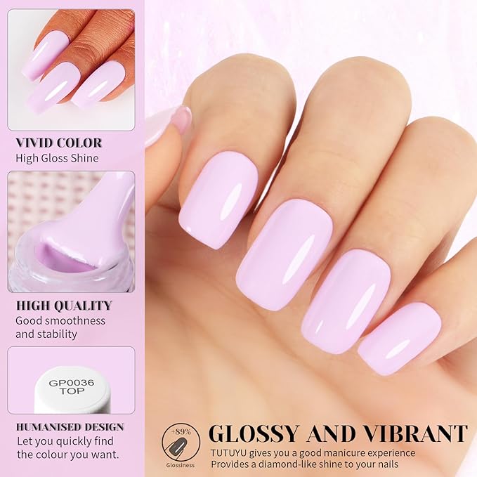 Baby Pink Gel Nail Polish,15ml UV/LED Soak Off Light Pink Gel Polish for Manicure Salon or DIY Nail Art at Home - GP0041