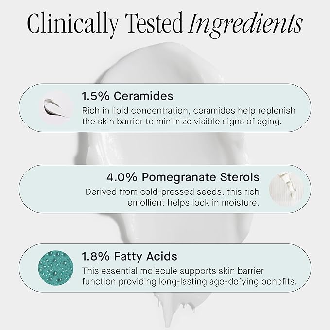 Brandefy Tri Lipid Replenish Treatment - 1.5% Ceramides, 4.0% Sterols, 1.8% Fatty Acids - Peptide Moisturizer, Hydrating Face Cream, Made in the USA (1.6 Oz)
