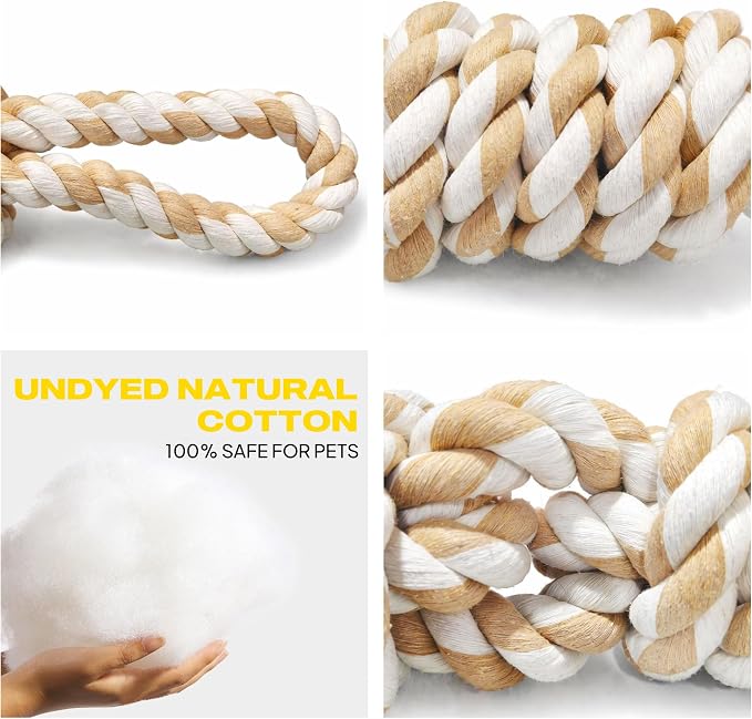 Fida Dog Rope Toys for Aggressive Chewers, Tug Toys for Large Medium Dogs
