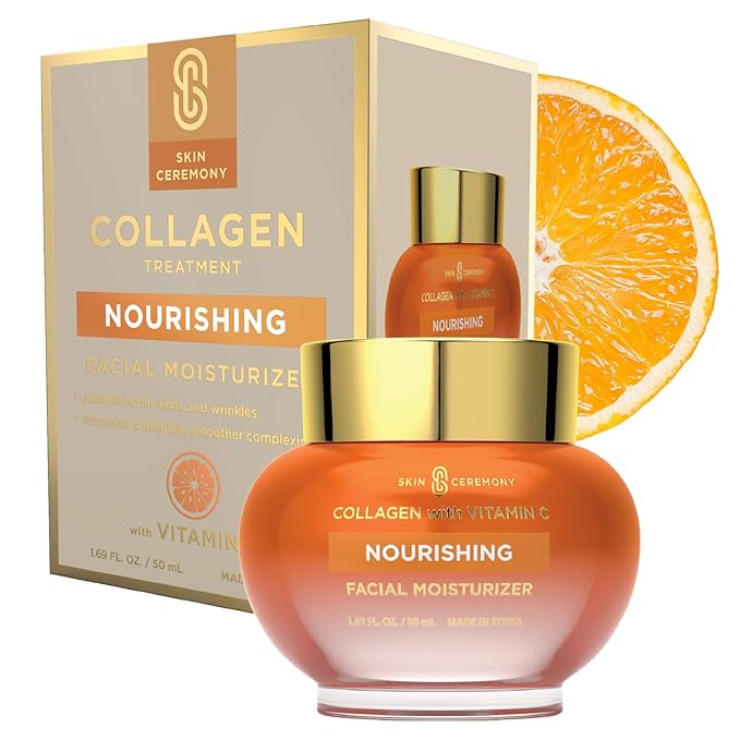 Collagen & Vitamin C Moisturizer - Brightens Skin, Reduces Fine Lines & Wrinkles - Anti-Aging, Dermatologist Tested, Clean Beauty, Korean Skin Care - 1.69 FL.OZ.