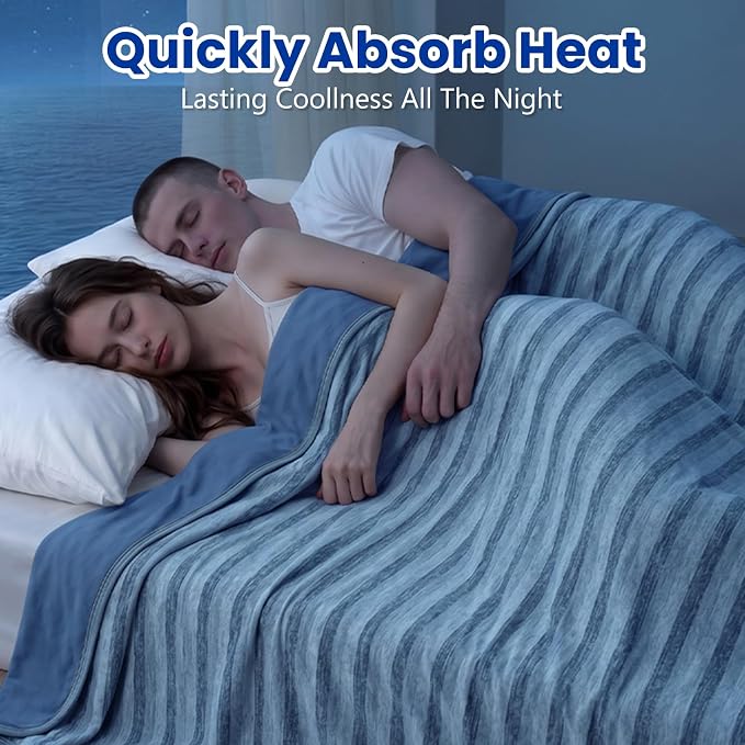 Cooling Blanket for Hot Sleepers Cold Summer Blanket Throw 90"x108" | Cold Summer Bed Blanket Keeps Cool for Night Sweats, Soft Lightweight Breathable Sofa Blankets for Kid Adults