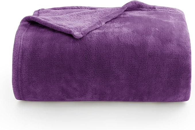 BEDELITE Fleece Blanket Soft Plush Queen Size Bed Blanket Purple 90"x90" | Ultra Soft Fleece, Plush Microfiber, Lightweight Warmth, All Season Comfort, Fade Resistant, Machine Washable,Perfect for Bed