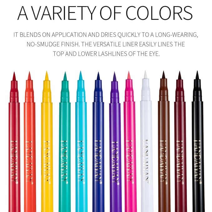 eyeliner pencil waterproof ink liner liquid pigmented smudge proof eye liner pen Brown