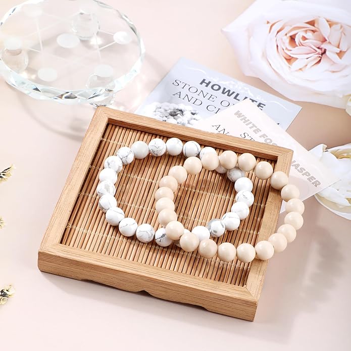 NCB 2.3-Piece 4mm Natural Crystal Gemstone Stretch Bracelets – Handmade Reiki Energy Healing Jewelry for Meditation,Yoga, Unisex