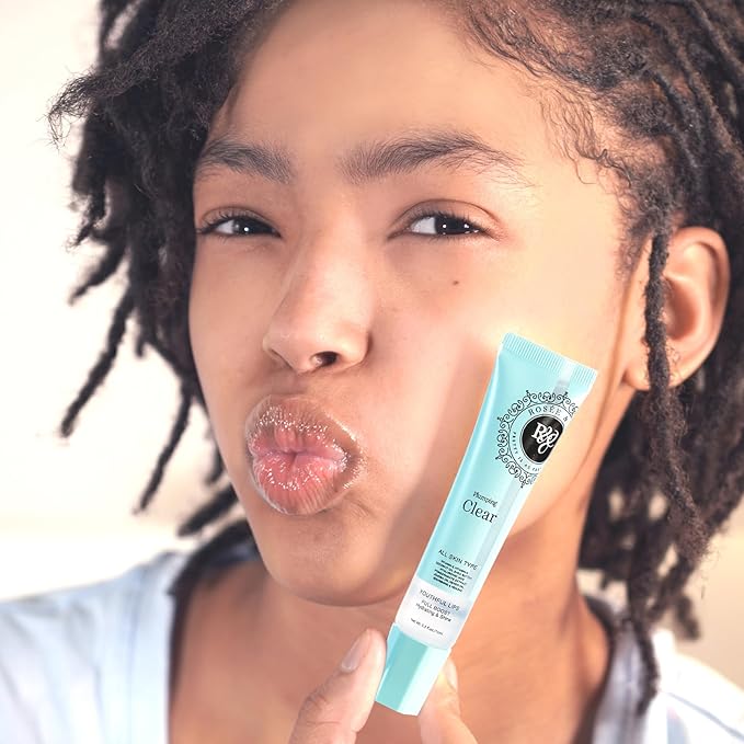 Rosee Lip Gloss Vegan & Cruelty Free Treatment, Professional Make up, Long Lasting Glossy with Shea Butter, Moisturize, Protect & Smooth, High Shine, Non-Sticky (b. Clear Plumping, 0.5)
