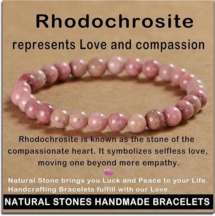 AD Beads Handmade Gemstone Stretch Elastic Bracelet Crystal Healing Reiki Nature's Beauty and Spiritual Essence Unisex