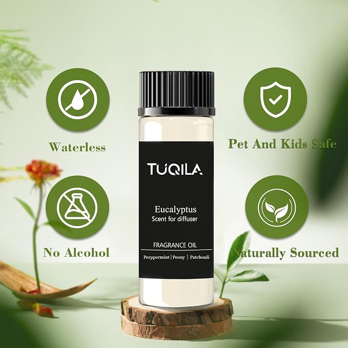 Waterless Essential Oil 20ml Eucalyptus Hotel Scent- Lemon, Bergamot, Ocean, Jasmine, Amber& Musk Fragrance for Home, Hotel, Office, Car Aroma Scent Oils for Diffusers