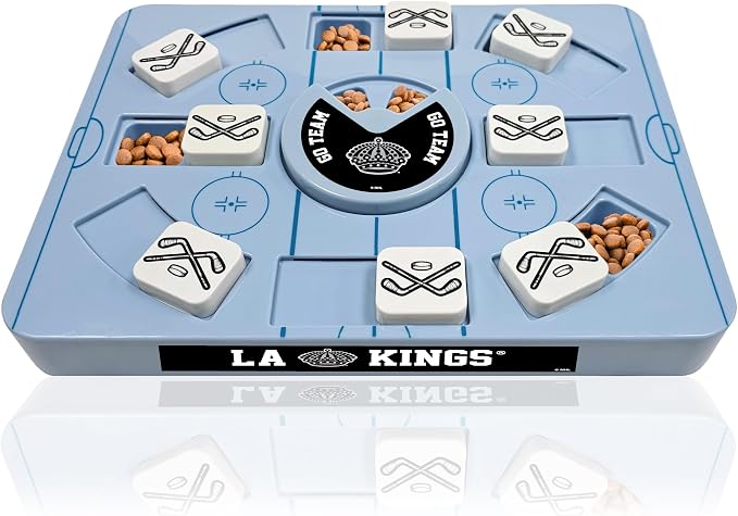 Pets First NHL Los Angeles Kings Large Puzzle Toy, New Size, Interactive Dog Treat & Slow Feeding Toy