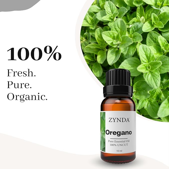 Oregano Oil 100% Pure & Natural – Premium Organic Oil of Oregano for Skin Care, Nail, Diffuser & Aromatherapy – Certified Organically Extract, 3rd Party Lab Tested Pure Essential Oils – 10ml