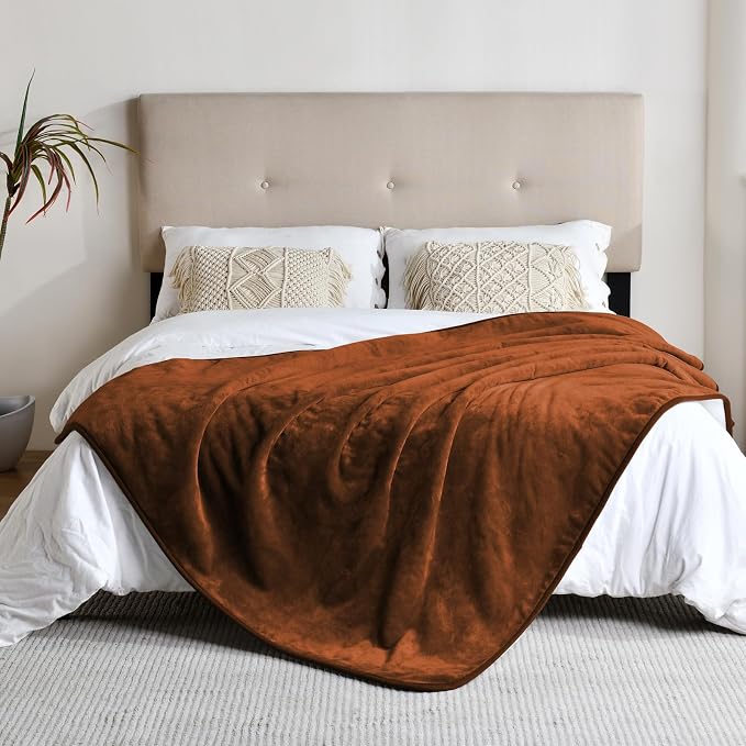 Soft Waterproof Blanket for Bed Couch Sofa, Caramel, 60x80 inches | Liquid Pee Proof Pet Blanket for Dog Puppy Cat, Reversible Sherpa Fleece Blanket for Couch Cover, Furniture Protector