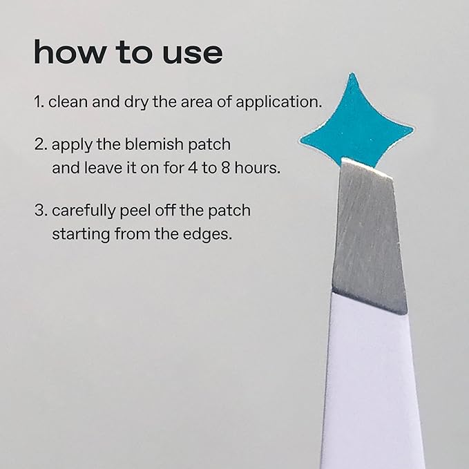 glow diamond drop blemish patch | protects blemishes from water & external contaminants | holographic hydrocolloid spot‑repair patches | niacinamide | clear invisible finish | 100 ea