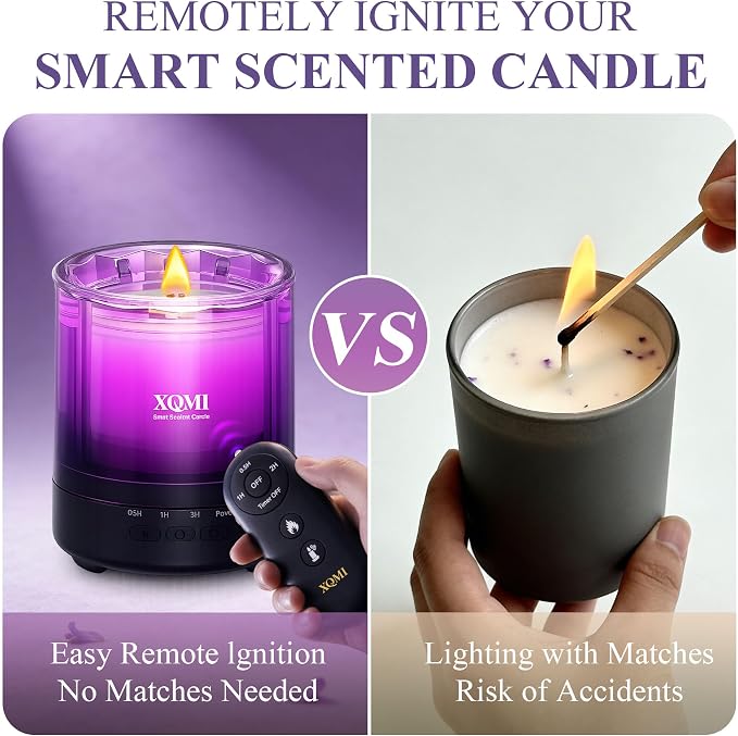 Smart Scented Candles with Remote, Natural Soy Wax with up to 35H Burn Time, Ideal for Creating a Welcoming Home Perfect for Gifting(3 Pack Gift Set)